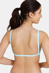 Zivame Beautiful Basics Double Layered Non Wired 3/4Th Coverage Backless Bra - Aruba Blue — thumbnail 4